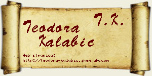 Teodora Kalabić vizit kartica